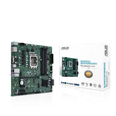Image de ASUS PRO B660M C D4 CSM carte mère micro ATX Socket LGA1700 B660 Chipset USB Gen1 3.2 Gen 1 Gigabit LAN graphique embarquée (unité centrale requise) audio HD (8 canaux)