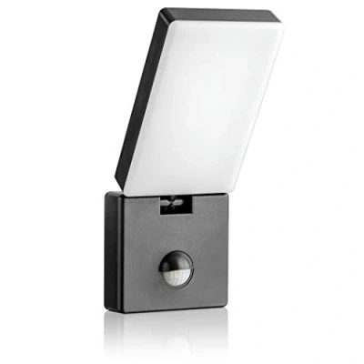 Afbeelding van SEBSON Led buitenwandlamp met bewegingsmelder, wandlamp antraciet 15 W 900 lm koud wit 5800 K draaibaar IP65 sensor 9 m/140