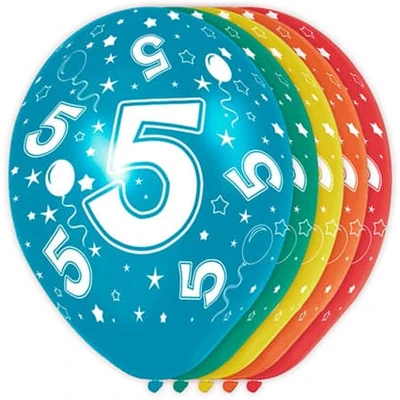 Afbeelding van 5 Jaar Verjaardag Ballonnen stuks