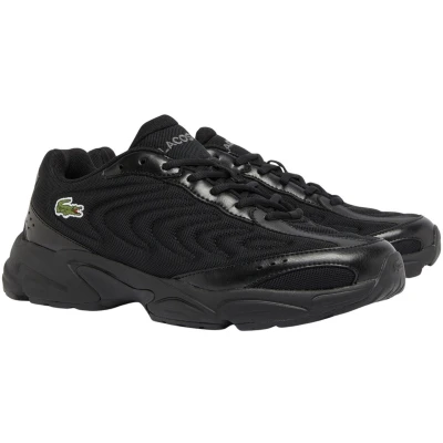 Afbeelding van Lacoste Storm 96 2K LITE Sneakers laag, Heren, Maat: 45, Black Imitatieleer/ textiel