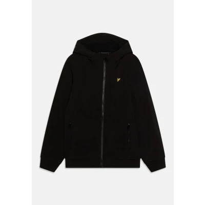 Afbeelding van Lyle &amp; Scott winter softshell jas jongens zwart capuchon