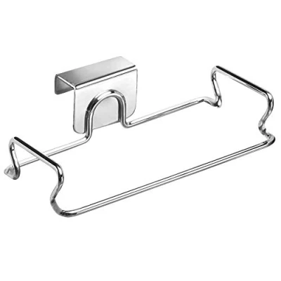 Afbeelding van iDesign Classic Gedifferentieerde bagagedrager om op te hangen, metalen vuilniszakhouder, zilver