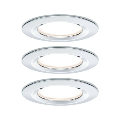 Afbeelding van Paulmann Nova Inbouwlamp voor badkamer Set van 3 stuks 6.5 W Chroom (glanzend)