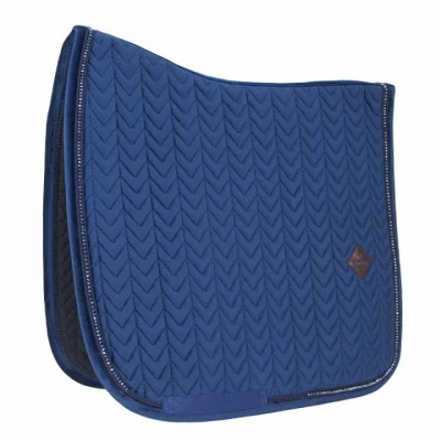 Afbeelding van Kentucky Zadeldekje Velvet Pearls Dressuur Navy Full