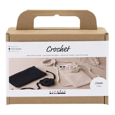 Afbeelding van Creativ Company Mini Hobbyset Haken Tas met Roos
