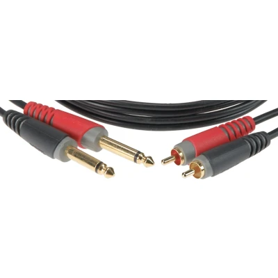Afbeelding van Klotz Cinch jackkabel, 2 m goudcontacten, AT CJ0200 Audiokabel