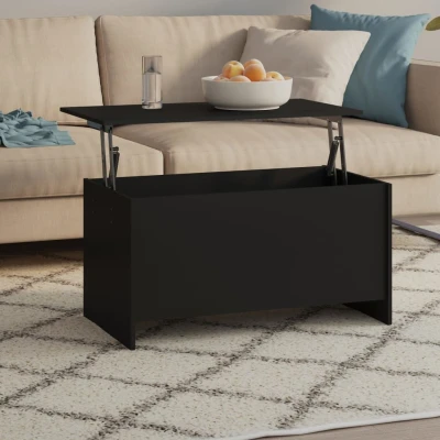 Afbeelding van Salontafel 102x55,5x52,5 cm bewerkt hout zwart