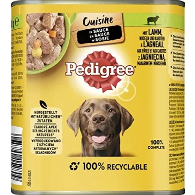 Afbeelding van Pedigree Cuisine in saus lam, noedels &amp; wortelen 12x800g
