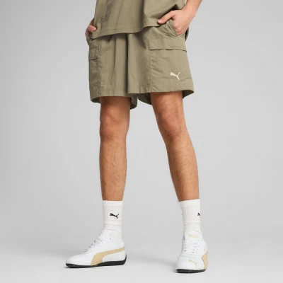 Afbeelding van Puma Wardrobe ESS Relaxed Shorts, Heren, Maat: XL, Velvet moss