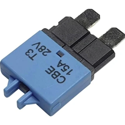 Afbeelding van Hansor Circuit Breaker Standard, type 3, Manual Reset, 15A CBE3 Series Zekeringautomaat standaard vlakzekering 15 A Blauw 1 stuk(s)