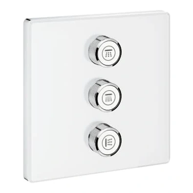 Afbeelding van Grohe Grohtherm Smartcontrol afdekset voor volume stopkraan 3x vierkant Moonwhite