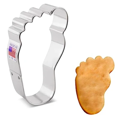 Afbeelding van Ann Clark Cookie Cutters Voet / afdruk baby koekjesvorm, 9,5 cm