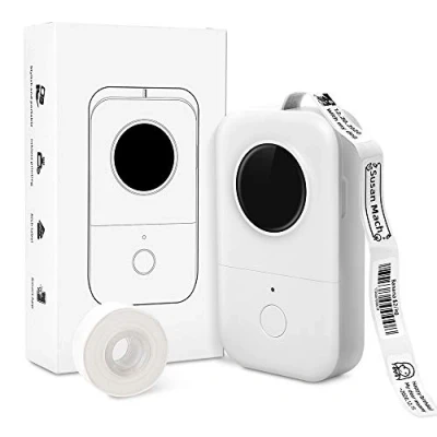 Image de Phomemo Étiqueteuse autocollante D30 Imprimante d&#039;étiquettes Mini étiqueteuse portable d&#039;étiquette Bluetooth thermique pour iOS et Android Avec étiquettes Blanc