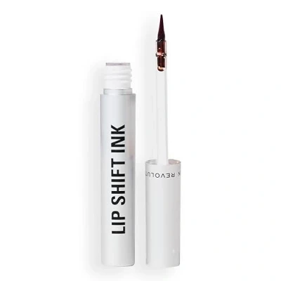 Image de Revolution Lip Shift Ink Peel Off Liner Stain, à lèvres longue tenue, fini mat, Vegan, Rose Inked, 1.8 ml