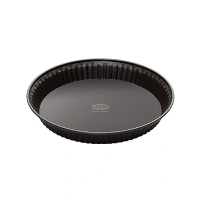 Afbeelding van Dr. Oetker quichevorm &amp; fruittaartvorm Ø 28 cm, ronde bakvorm met non stick ring en emaille taartbodem uit de &quot;Back Edition&quot; serie, (Kleur: bruin), Aantal: 1 stuk
