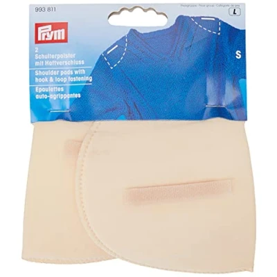 Afbeelding van 1 paar schouderkussens met plaksluiting, maat S, beige
