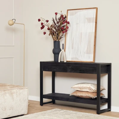 Afbeelding van Sidetable Boaz Black 120 cm