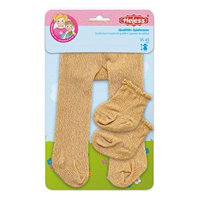 Afbeelding van Heless Poppenmaillot En Sokken Polyester Goud 35 45 Cm