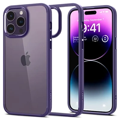 Afbeelding van Spigen Ultra Hybrid iPhone 14 Pro hoesje paars