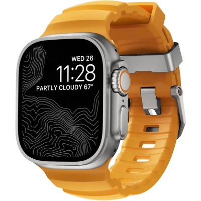 Afbeelding van Nomad Rocky Point Band Apple Watch 42mm / 44mm 45mm 49mm Sol Connector Natural NM013602858