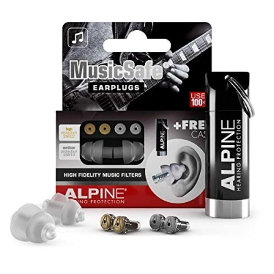 Afbeelding van Alpine MusicSafe Classic oordoppen Premium gehoorbescherming Geschikt voor muziek, concerten en festivals 2 sets verwisselbare filters 19dB/22dB Transparant 1 paar