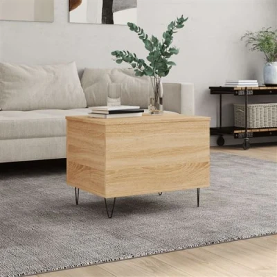 Afbeelding van vidaXL Salontafel 60x44,5x45 cm bewerkt hout sonoma eikenkleurig