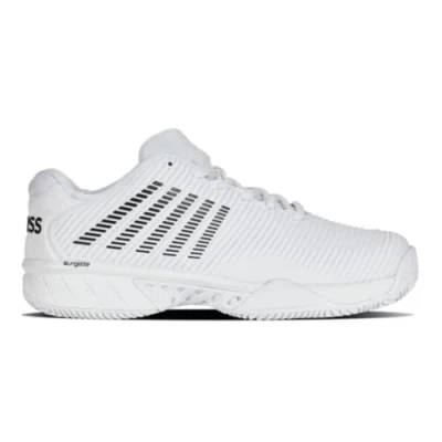 Afbeelding van K SWISS Hypercourt Express 2 HB Tennisschoenen voor kleibanen, Heren, Maat: 41, White/black Kunststof/ textiel