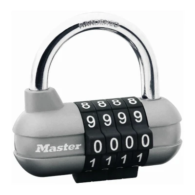Afbeelding van MasterLock Hangslot Pro Sport 4 cijferslot grijs