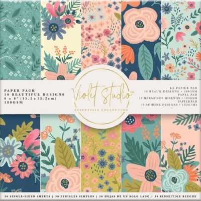 Afbeelding van Violet Studio Paperpad 15x15 cm Florals