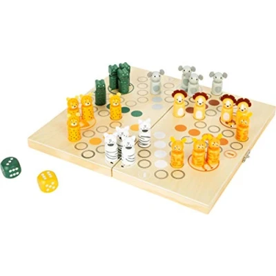 Afbeelding van Small foot bordspel ludo voor 6 spelers safari