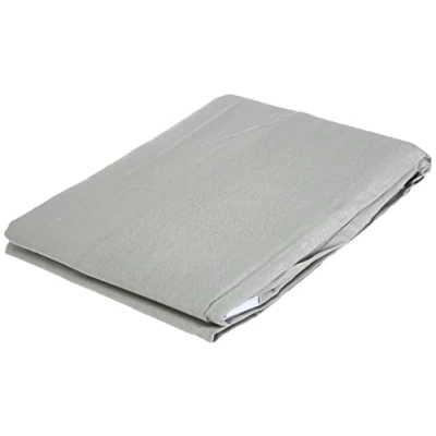 Image de Cache sommier intégral coton gris 160x200