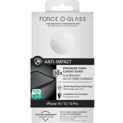 Afbeelding van Gehard glas geschikt voor iPhone 13/13 Pro/14 Levenslange garantie Force Glass