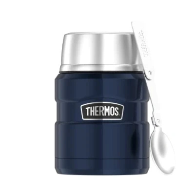 Image de Thermos 123188 King Porte Aliments Inox Bleu 450 ml