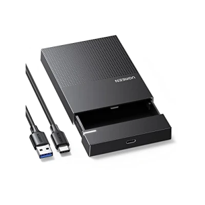 Afbeelding van UGREEN USB C externe harde schijf behuizing 2,5 inch SATA III II I HDD SSD met 6 Gbps zonder gereedschap, A naar kabel inbegrepen, ondersteunt UASP TRIM S.M.A.R.T