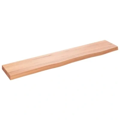 Afbeelding van Wandschap 100x20x4 cm behandeld massief eikenhout lichtbruin