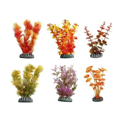 Afbeelding van Flamingo Aquariumdecoratie plant plastic Cuba Assorti M 9 x 6 20 cm