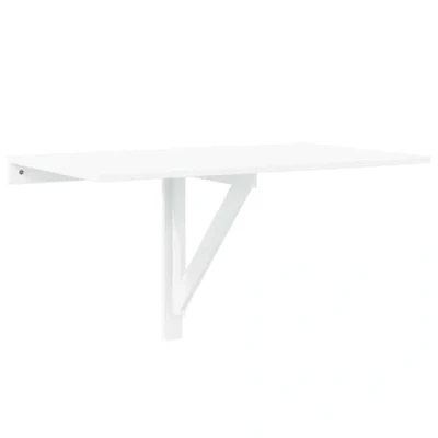 Afbeelding van Wandtafel Inklapbaar 100X60X56 Cm Bewerkt Hout 1 / Hoogglans wit