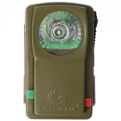 Afbeelding van LED BW signaalzaklamp olijfgroen, met extra filterschijven rood, groen, batterij