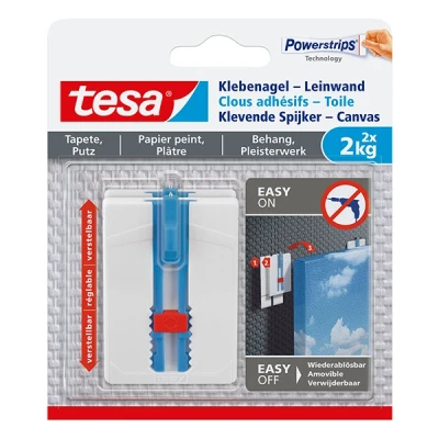 Image de Tesa clous adhésifs pour tableaux sur surfaces sensibles 2 kg (2 pièces)