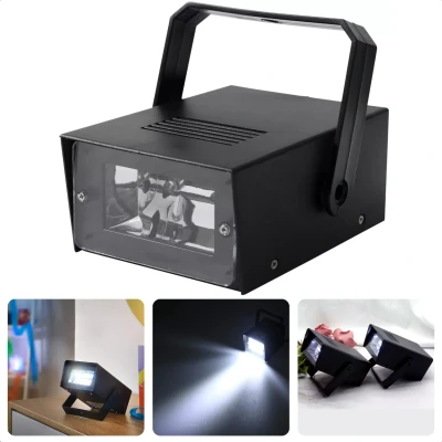 Afbeelding van Cheqo® Disco Stroboscoop LED Discolicht Flitslicht Mini Flitslamp voor Feestjes Party Verlichting Compact en Krachtig