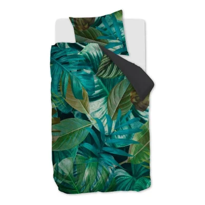 Afbeelding van Beddinghouse Lewis Flanel Dekbedovertrek Eenpersoons 140x200/220 cm Groen