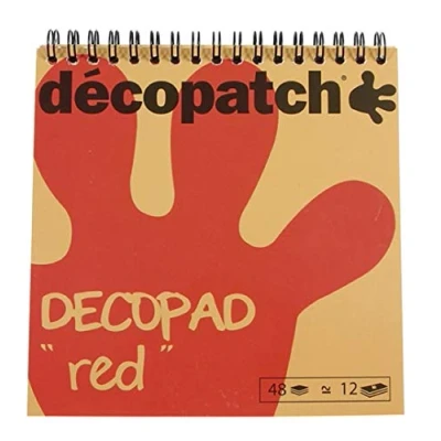 Image de Décopatch Bloc color Decopad 48 feuilles 15x15cm Rouge