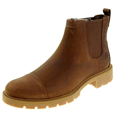 Afbeelding van Timberland Elmhurst Chelsea Basic Modelaarzen voor heren, Bruin (Rust Full Grain), 43 EU