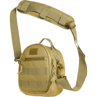 Afbeelding van ACE Schakal Gehoorbescherming, draagtas compatibel met gehoorbescherming van Sordin, Howard Leight en vele andere, beige, zwart.