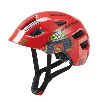 Afbeelding van Cratoni Maxster kinderhelm met extra bescherming slapen en achterhoofd Truck rood S/m (51 56cm)