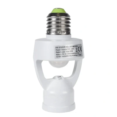 Afbeelding van Lamphouder met bewegingssensor schemeringssensor E27 detectiebereik 360 sensor