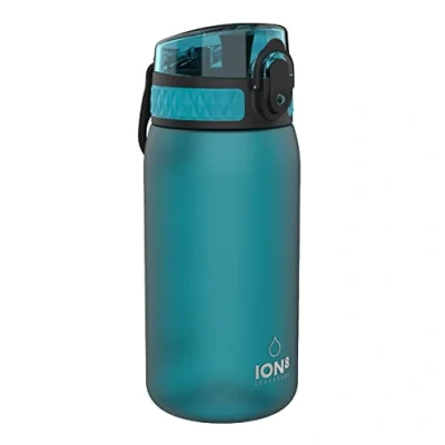 Afbeelding van Ion8 Drinkfles voor kinderen, waterdicht, BPA vrij, aqua, 350 ml
