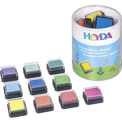Image de HEYDA lot de tampons encreurs &quot;Rainbow&quot; , boite transparente