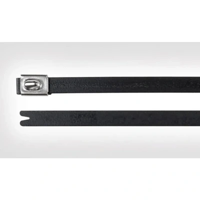 Afbeelding van HellermannTyton 111 00288 MBT5SFC SS316/SP BK Kabelbinder Zwart Met kogelsluiting, UV stabiel 1 stuk(s)