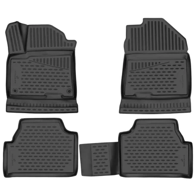 Afbeelding van WALSER XTR 75222 Vloermatset Rubber voor en achter Zwart Op maat gemaakt